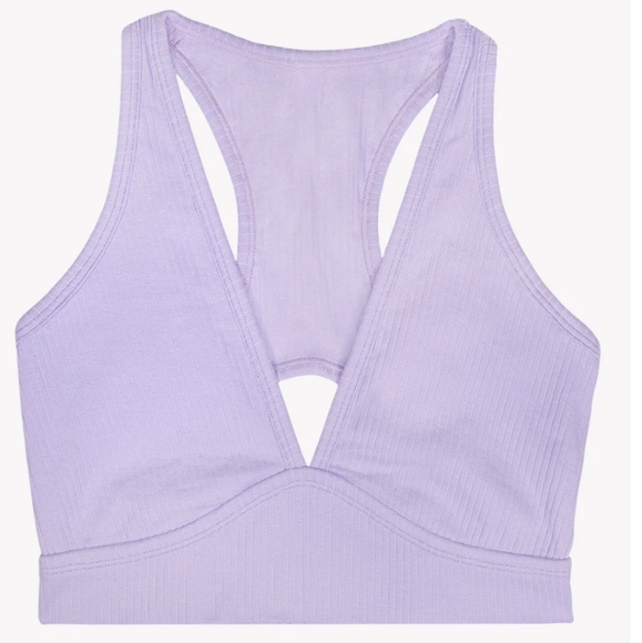 2 New Bralettes Smart & Sexy, S, Cotton & Satin Racerback, pads, stretch, plunge - Picture 7 of 16